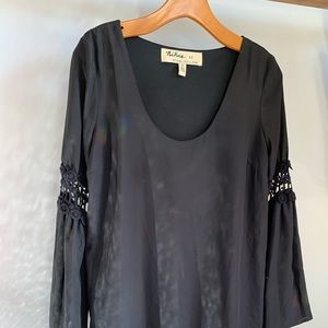 Stone cold fox bell sleeved smock dress